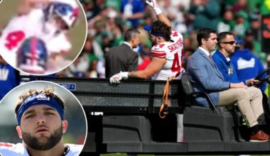 Cam Skattebo suffers horrifying leg injury that shocked Giants teammates