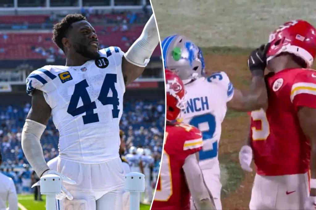 Zaire Franklin approves Brian Branch's JuJu Smith-Schuster punch