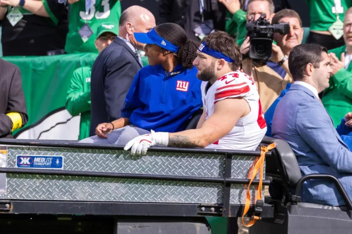 Cam Skattebo's Giants promise in first words since ghastly injury