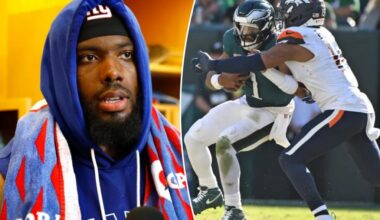 Giants' Andrew Thomas set for big challenge against NFL's sack leader