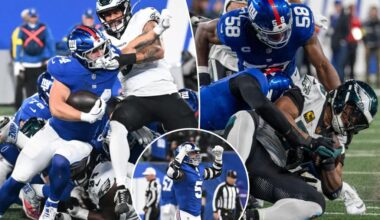 Giants' line completely stunned Eagles at their bread and butter