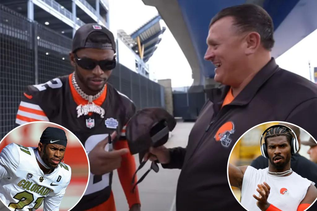 Shedeur Sanders' brother pranks fans by dressing up as Browns QB in video
