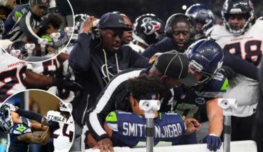 NFL referee steps in to protect Seahawks' Jaxon Smith-Njigba in wild 'MNF brawl scene