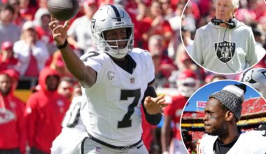 Raiders bench Geno Smith vs. Chiefs as season spirals