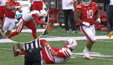 Fans fume after Maryland's Cam Rice levels limping Nebraska QB Dylan Raiola