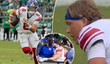 Losing Giant buddy makes loss more painful for Jaxson Dart