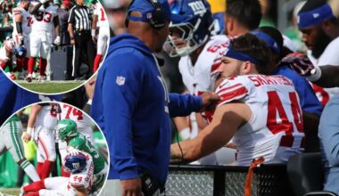 Giants 'devastated' by Cam Skattebo's gruesome season-ending ankle injury