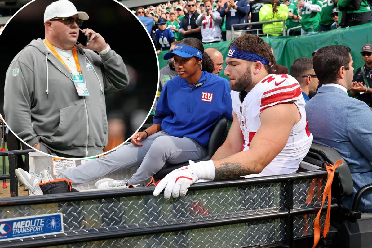 Cam Skattebo got hospital delivery from Eagles' Big Dom