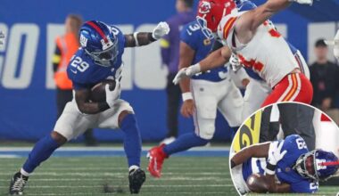 Tyrone Tracy 'trending' toward Giants return from shoulder injury