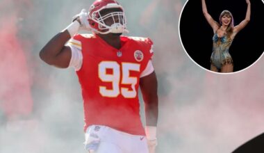 Chris Jones jams out to Taylor Swift after Chiefs practice