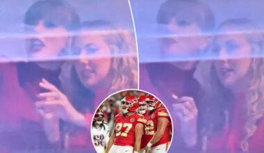 Taylor Swift spotted celebrating Travis Kelce's touchdown during Chiefs' victory