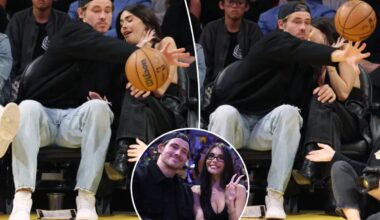 Justin Herbert saves girlfriend Madison Beer from flying ball at Lakers game