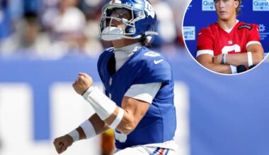 Giants' Jaxson Dart carrying Saints 'chip' on his shoulder