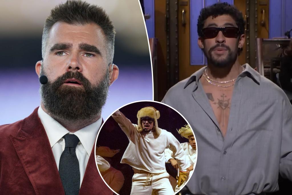 Jason Kelce thrown into Bad Bunny Super Bowl drama after 'fake quotes'
