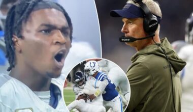 Cam Ward's explosive sideline outburst caught on broadcast