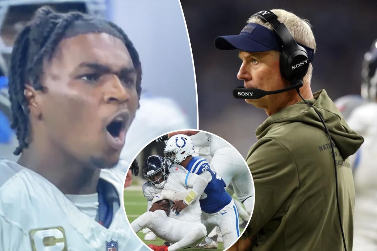 Cam Ward's explosive sideline outburst caught on broadcast