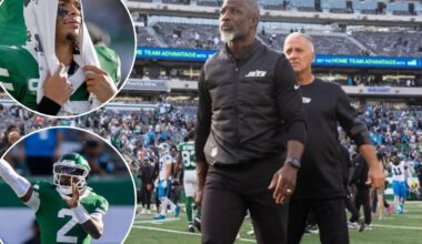 Aaron Glenn tight-lipped on Jets' Justin Field-Tyrod Taylor call