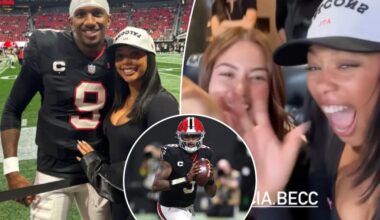 Michael Penix Jr.’s fiancée loses it as Falcons dominate Bills on 'MNF'