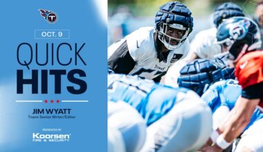 Quick Hits on the Titans After Thursday's Practice 