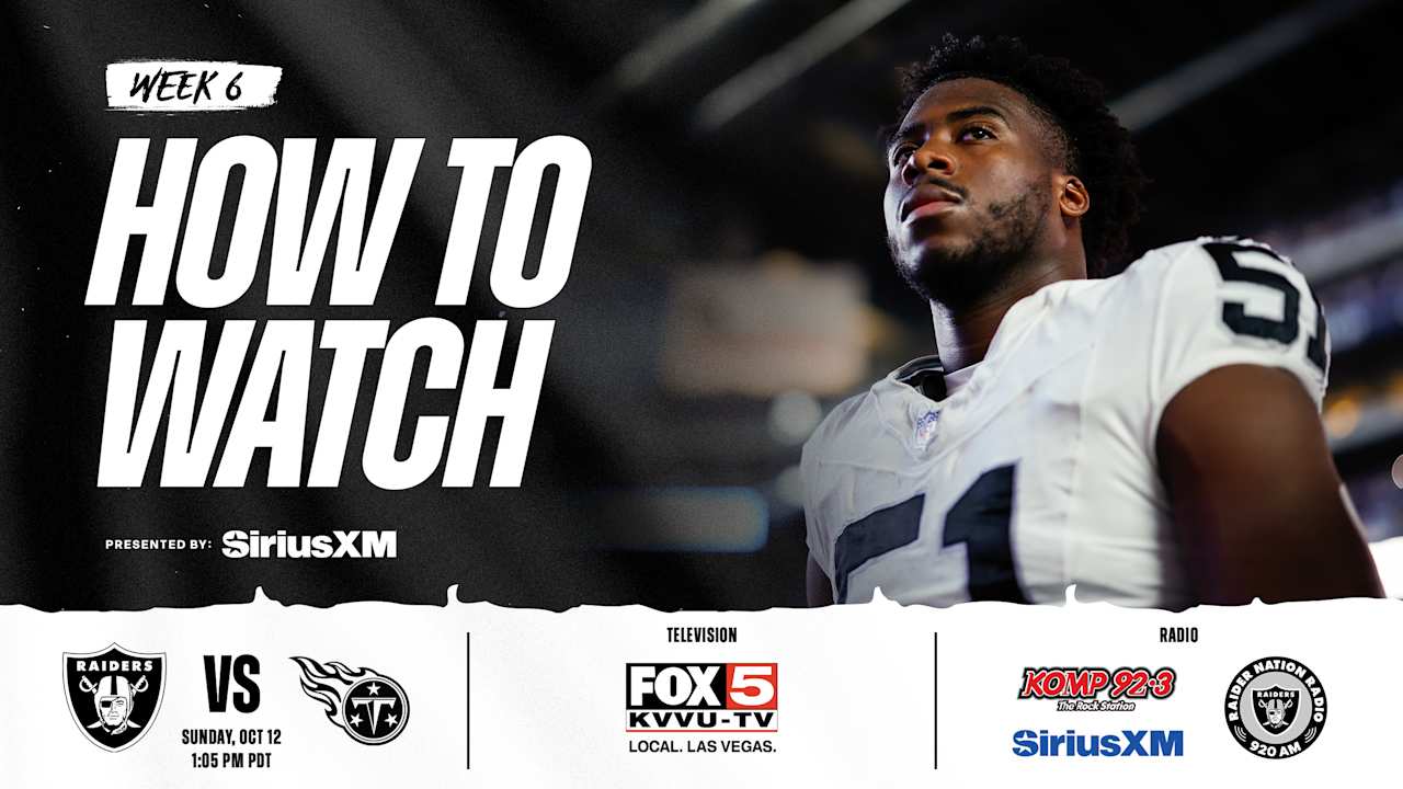How to watch, listen to and livestream Raiders vs. Titans - Raiders.com