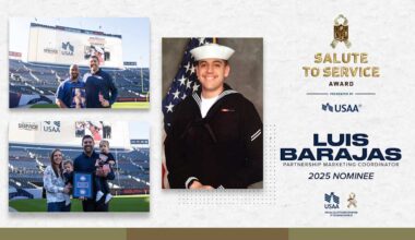 Broncos Partnership Marketing Coordinator Luis Barajas nominated for 2025 Salute to Service Award presented by USAA
