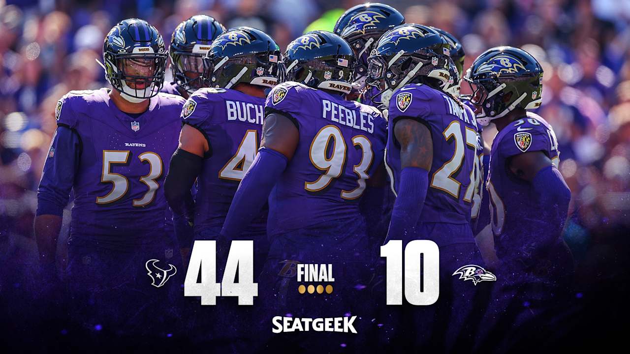 Ravens Drop Third Straight Against Texans