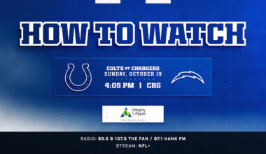 Where to watch Indianapolis Colts at Los Angeles Chargers? The week 7 game kicks off at 4:05 p.m. ET this Sunday and is available to watch on CBS.