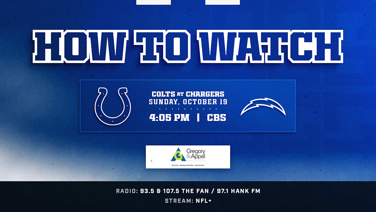Where to watch Indianapolis Colts at Los Angeles Chargers? The week 7 game kicks off at 4:05 p.m. ET this Sunday and is available to watch on CBS.
