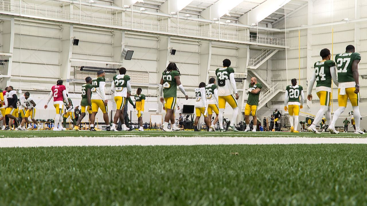 Packers practicing in Don Hutson Center