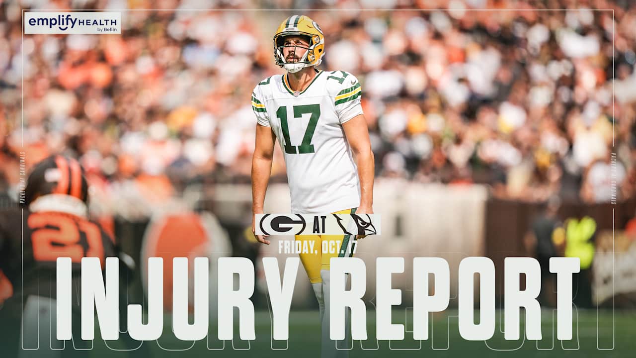 Packers list seven questionable, rule out three vs. Cardinals