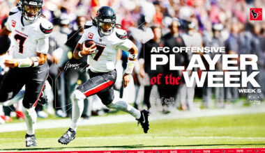 Houston Texans QB C.J. Stroud named AFC Offensive Player of Week
