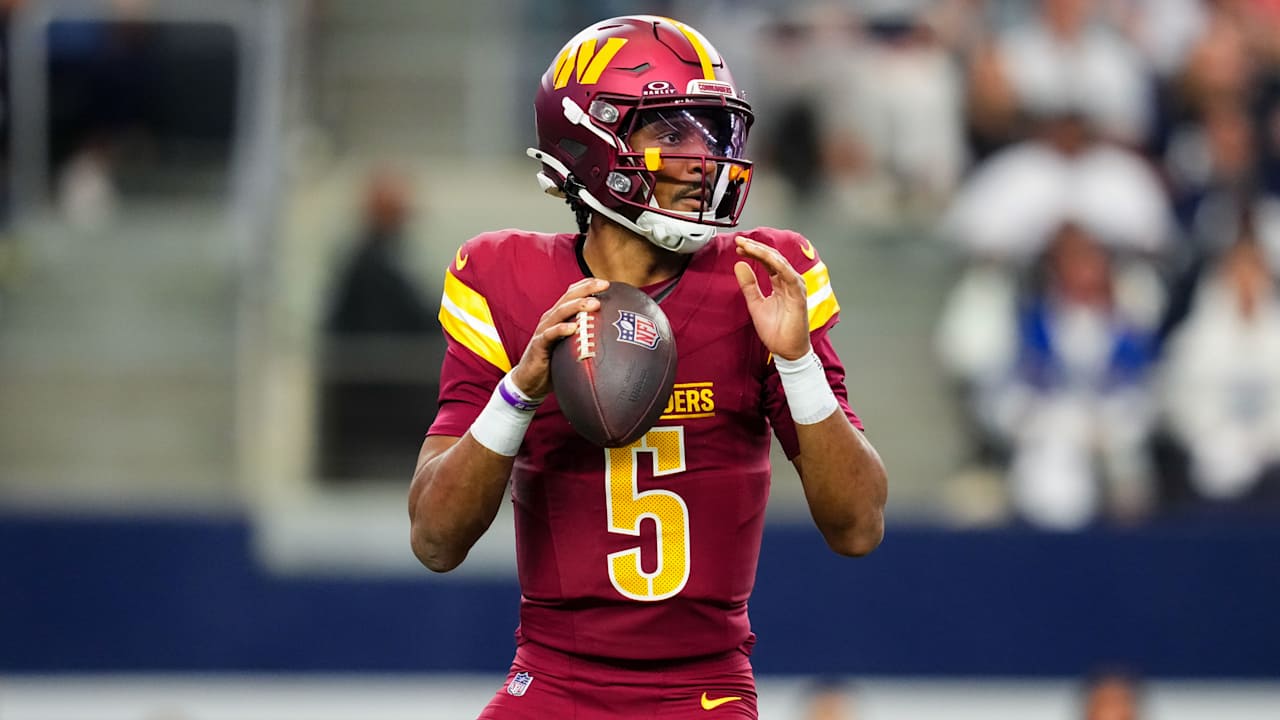 Commanders QB Jayden Daniels avoids serious hamstring injury, but status unclear for Week 8