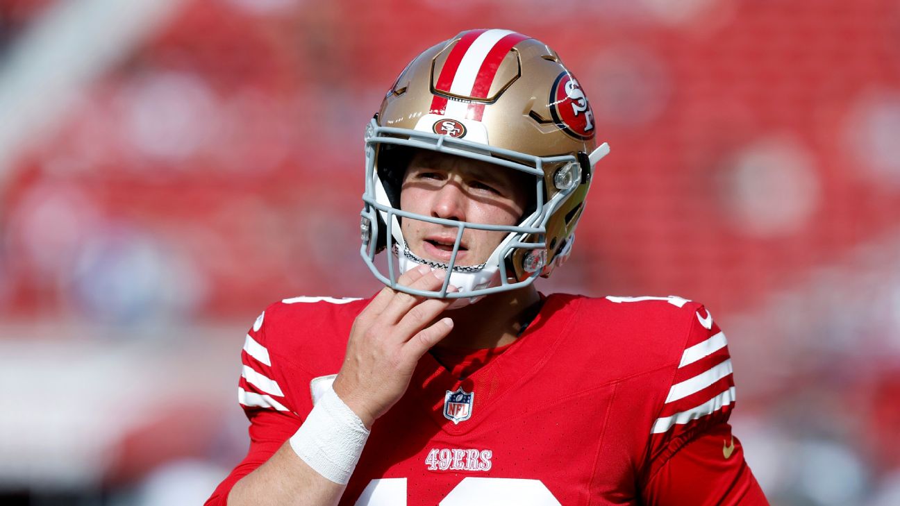 49ers QB Brock Purdy (toe) returns to practice, though limited