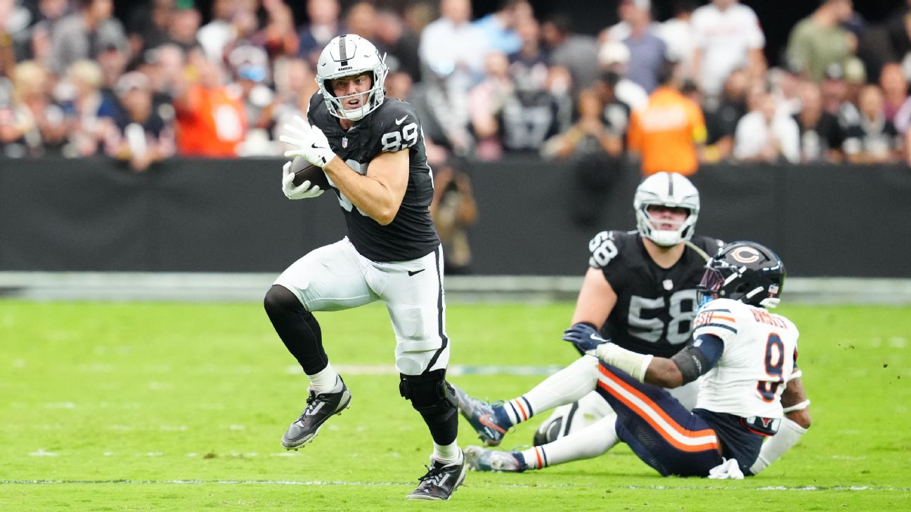 Raiders tight end Brock Bowers to miss second straight game