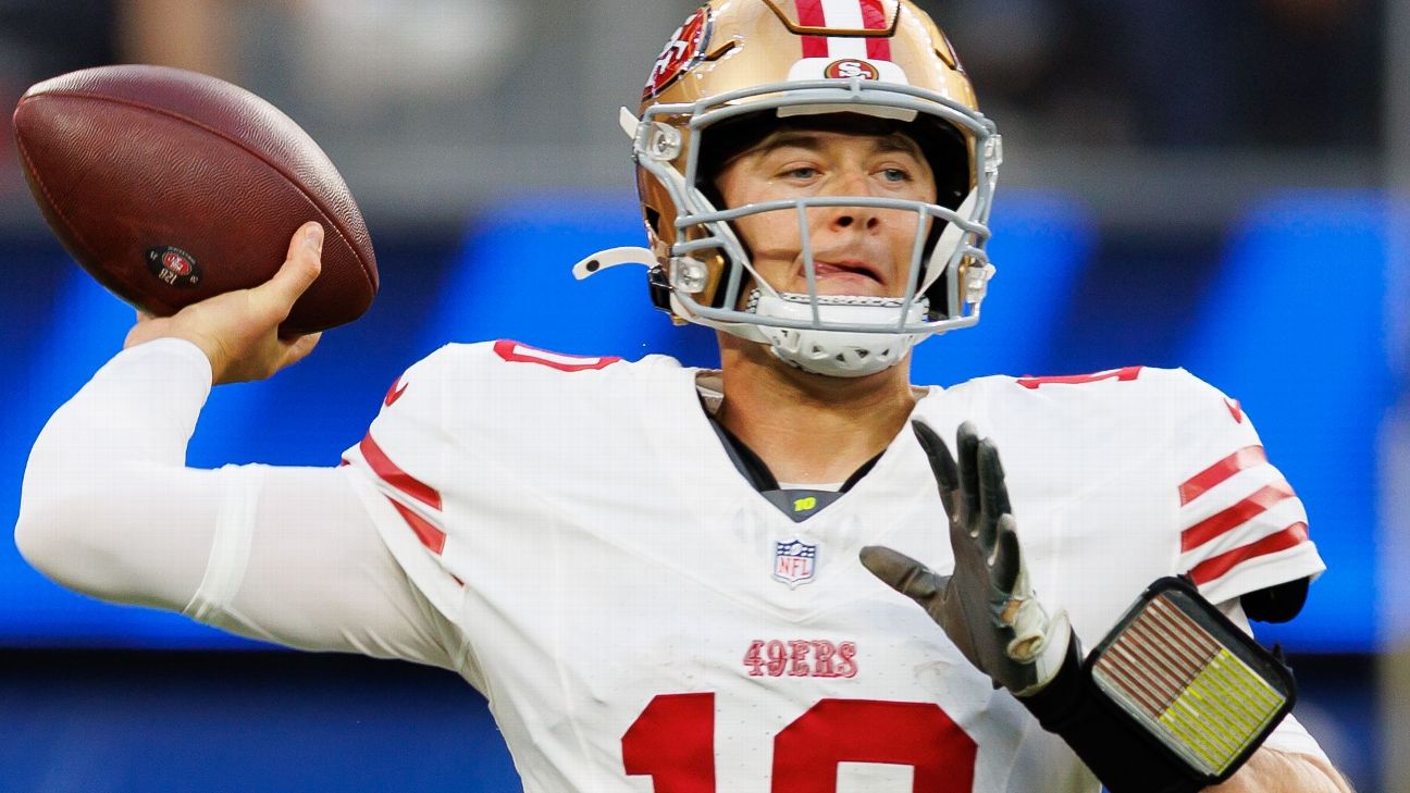 Sources: San Francisco 49ers expect QB Mac Jones to play