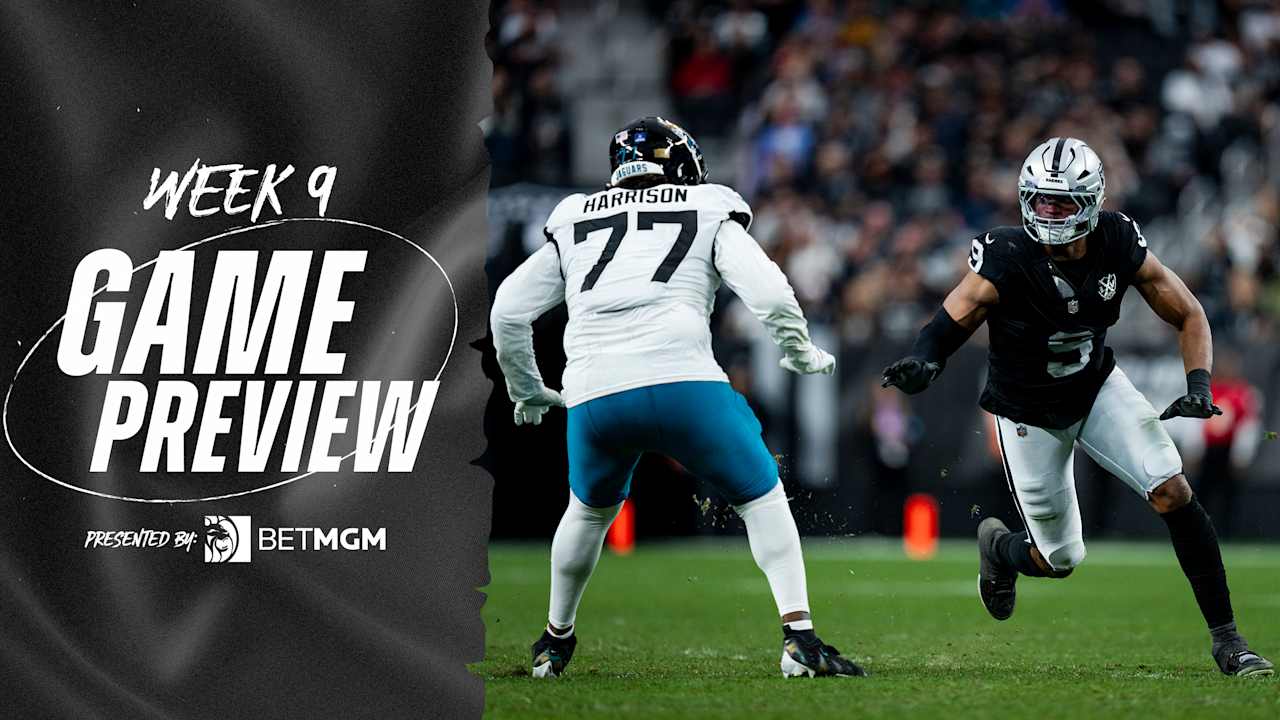 Coming off the bye, Raiders host Jaguars in Week 9