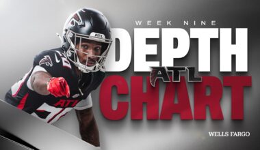 Falcons' Week 9 depth chart released