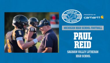 Paul Reid of Saginaw Valley Lutheran High School Named the Detroit Lions High School Football Coach of the Week
