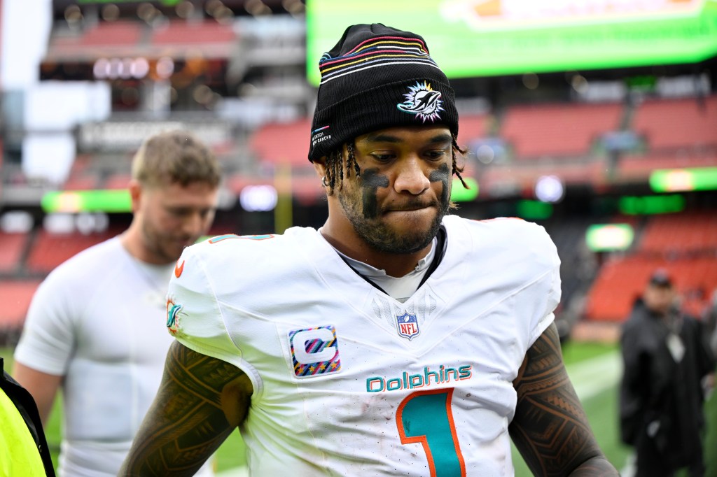 Dolphins' Tua Tagovailoa ill before facing Falcons; status