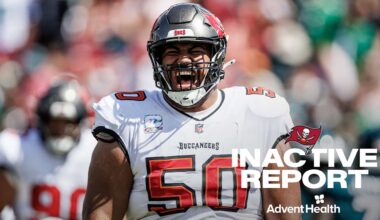 Buccaneers vs. Falcons Inactive Report