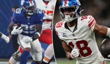 Giants getting Tyrone Tracy back vs. Eagles, lose Darius Slayton