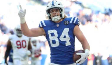 Week 8 NFL anytime touchdown scorer picks, back Tyler Warren to score