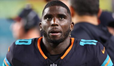 Dolphins' Tyreek Hill explains his unique reaction to graphic knee injury and why he's unsure of NFL future