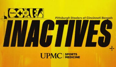 Steelers inactives for Week 7 at Bengals