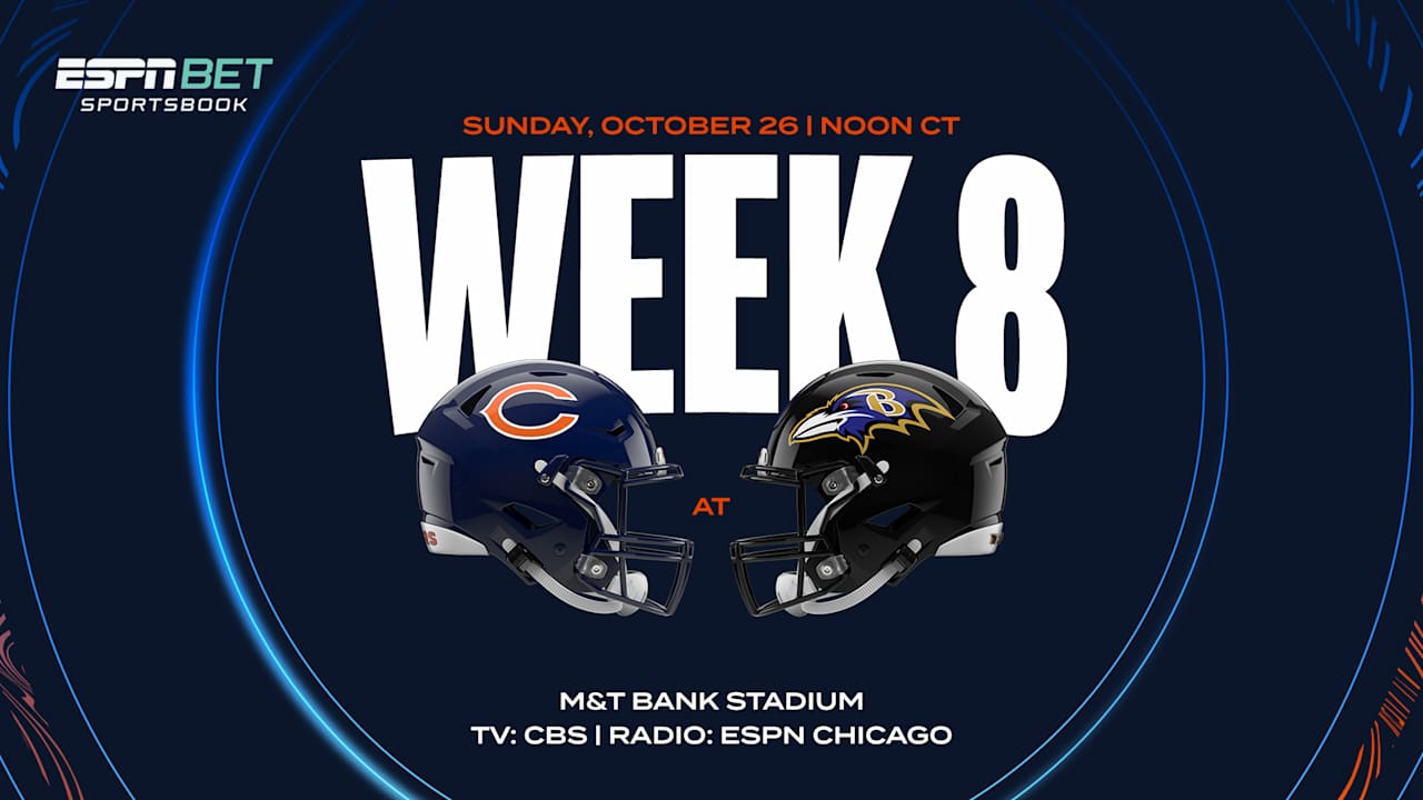 Chicago Bears at Baltimore Ravens 2025 Week 8 NFL