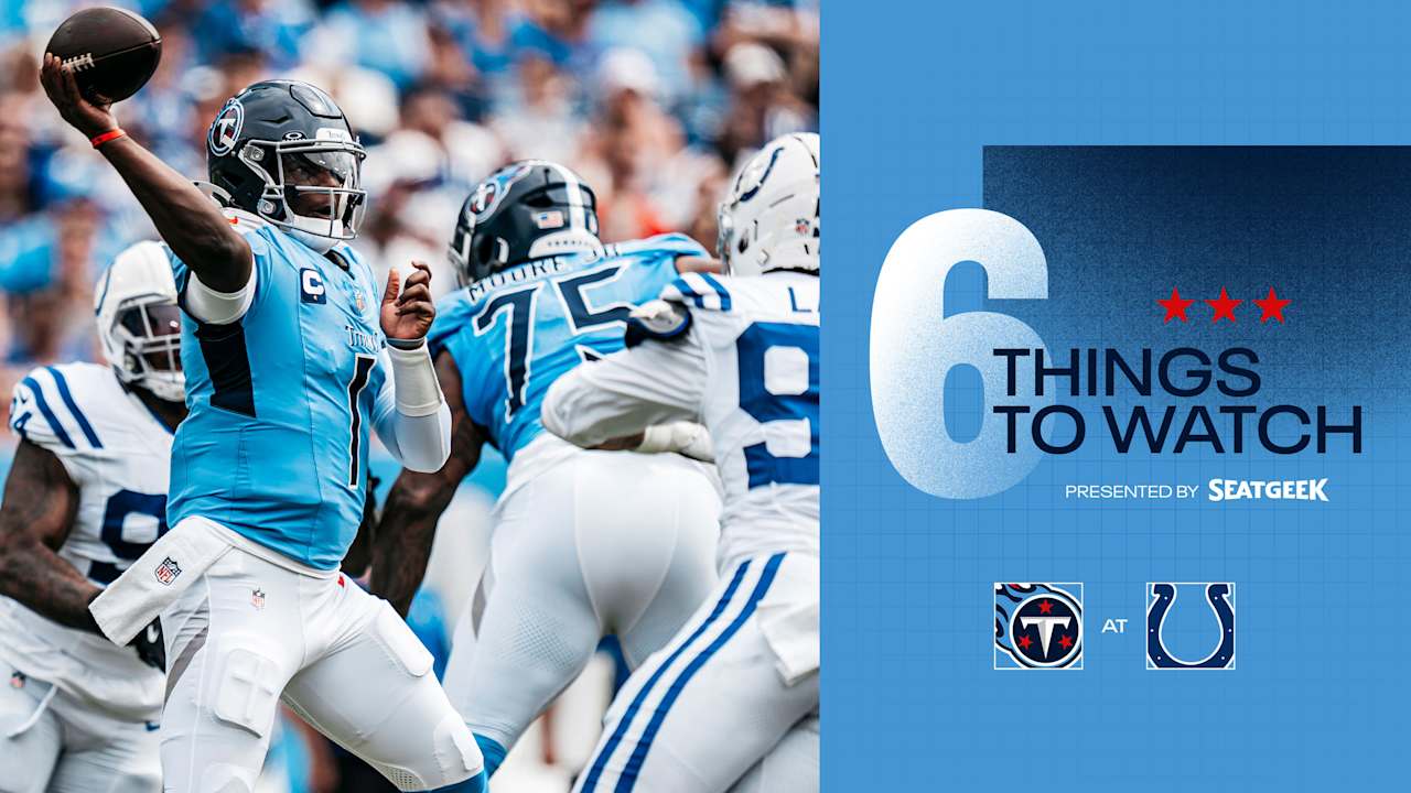 Six Things to Watch for the Titans in Sunday's Game at the Colts 