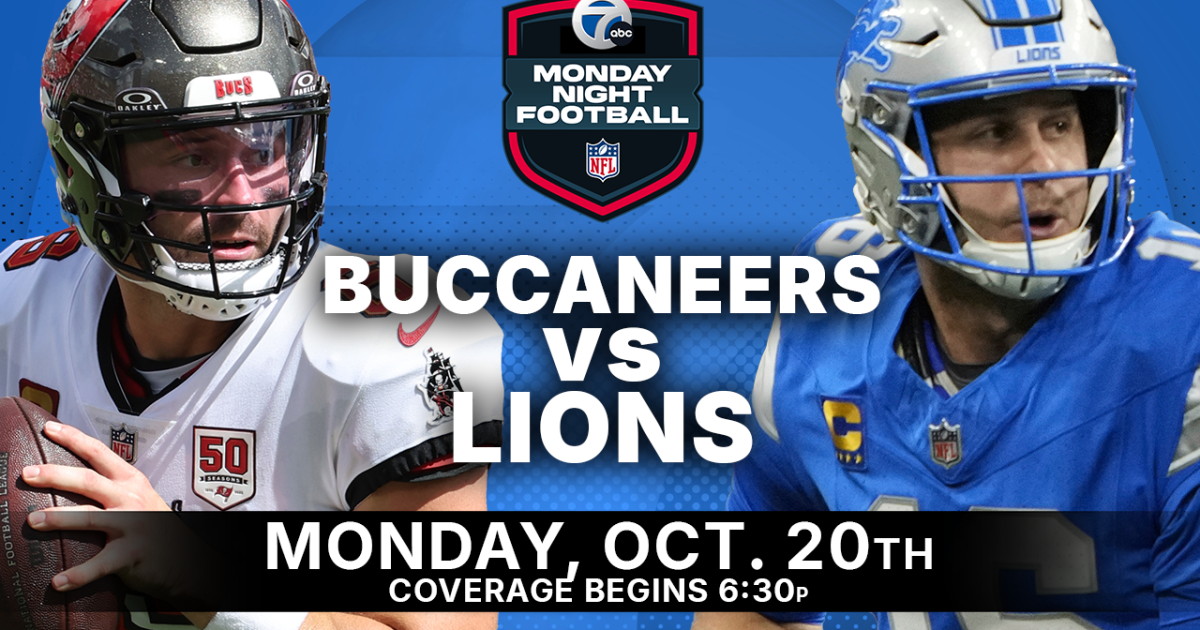 Lions vs. Buccaneers on Monday Night Football