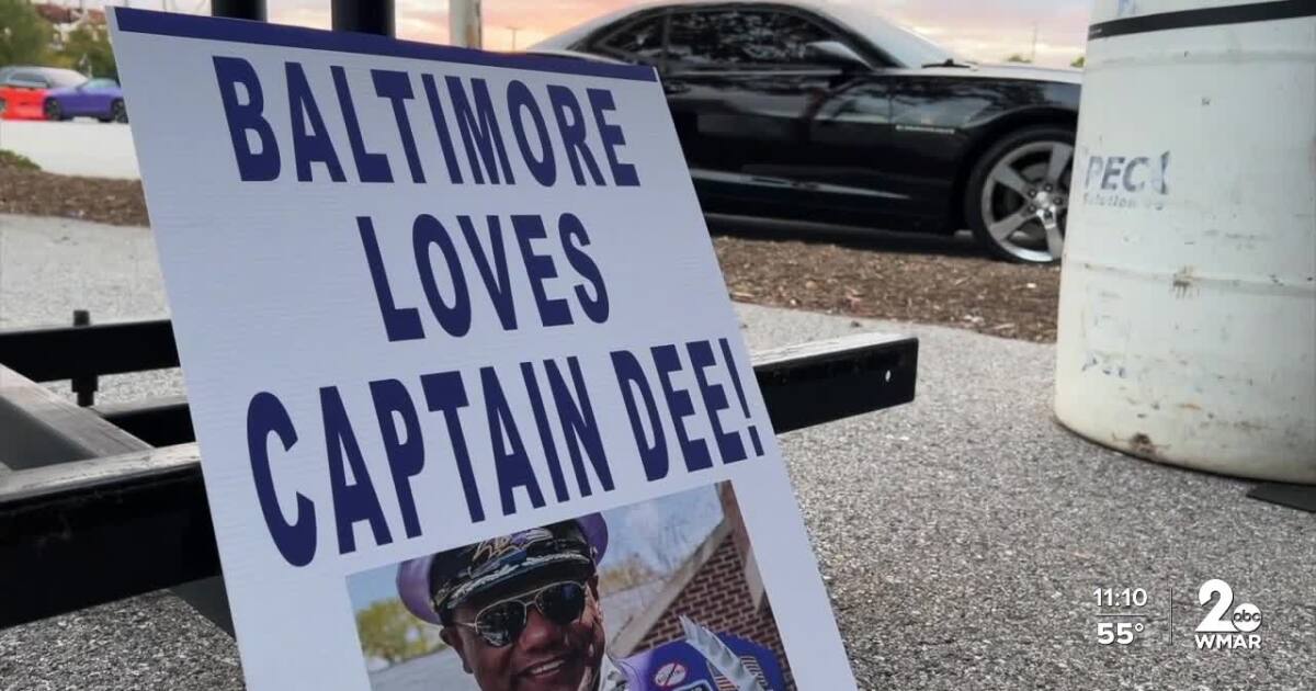 Ravens Flock holds vigil for Captain Dee-Fense