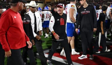 Big 12 fines Kansas $25,000 over Lance Leipold’s pocketknife statement