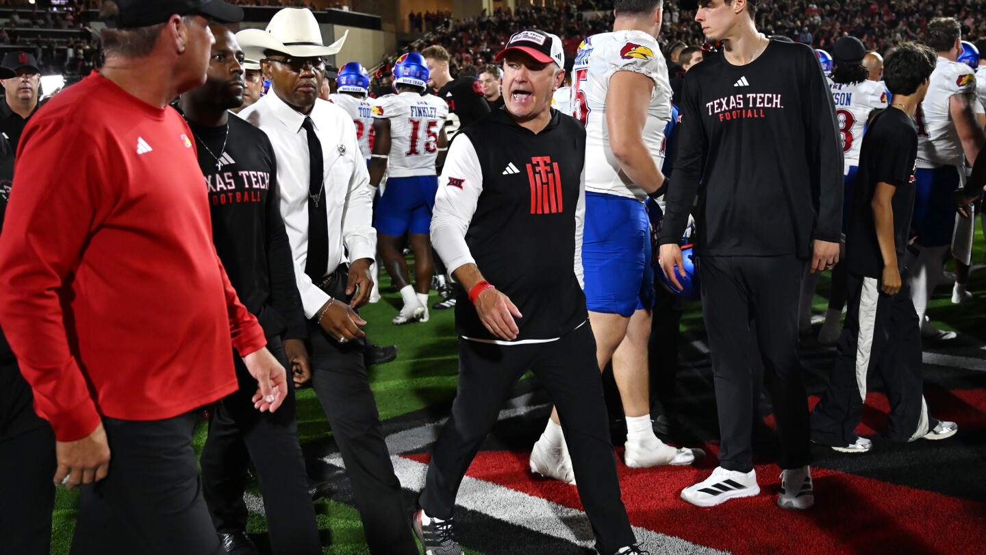 Big 12 fines Kansas $25,000 over Lance Leipold’s pocketknife statement